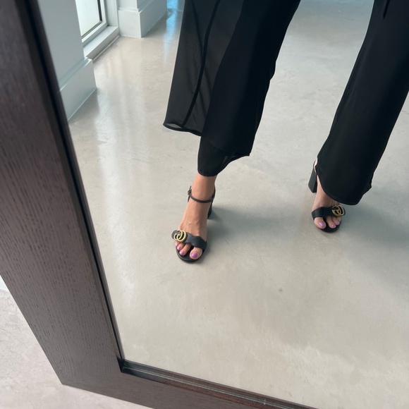 Black Jumpsuit - Jay Godfrey Sheer, Long-sleeved, Sheer pants (with slip) - Picture 4 of 7